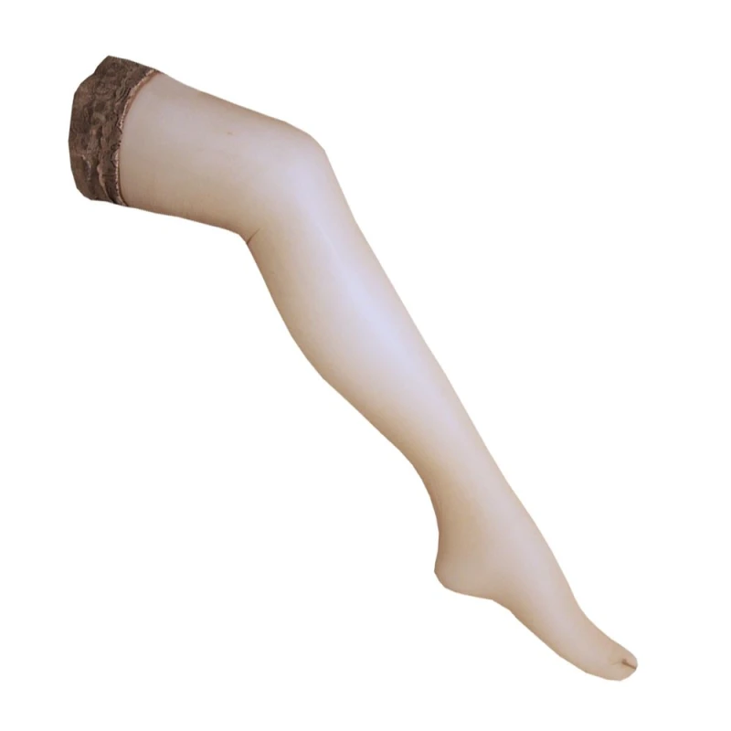 Image of Couture Ultra Gloss Lace Top Hold Ups (1 Pair) Nude female