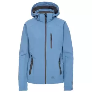 image of Trespass Womens/Ladies Bela II Waterproof Softshell Jacket (L) (Denim Blue)