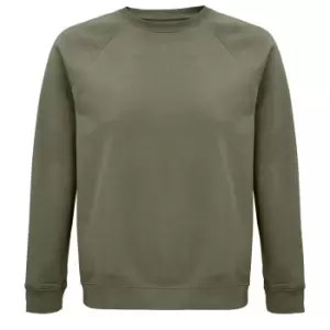 Image of SOLS Unisex Adult Space Organic Raglan Sweatshirt (3XL) (Khaki)
