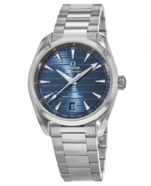 Image of Omega Seamaster Aqua Terra 150m Master Co-Axial Chronometer 38 MM Blue Dial Stainless Steel Mens Watch 220.10.38.20.03.001 220.10.38.20.03.001
