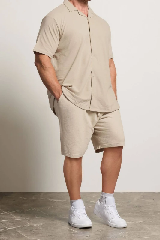 Image of BadRhino BadRhino Men Lightweight Jersey Shorts in Stone Size: 4X-Large Stone 4X-Large Male 5063853020613