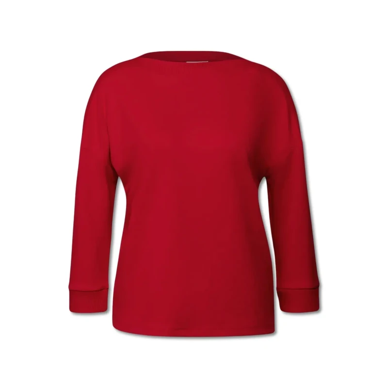 Image of Street One Womens long sleeve boat neck t-shirt Street One Rouge Female 34