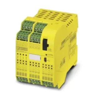 Phoenix Contact PSR-TRISAFE PSR-SCP- 24DC/TS/S Series Safety Controller, 20 Safety Inputs, 6 Safety Outputs, 24 V dc