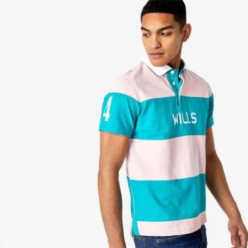 image of Jack Wills Axbridge Rugby Polo Shirt - Pale Pink