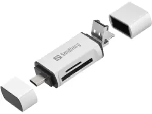 image of Sandberg Card Reader USB-C+USB+MicroUSB