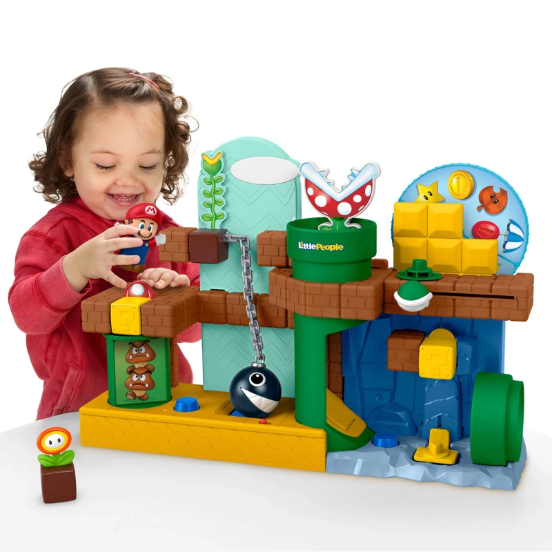 Image of Fisher-Price Little People Toddler Toy My Mario Adventure Playset with Music Sounds & Figures for Preschool Kids Ages 18+ Months JHG61