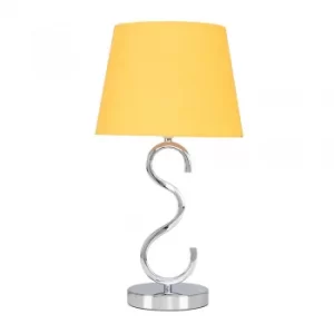 Image of Cabonna Chrome Touch Table with Mustard Aspen Shade