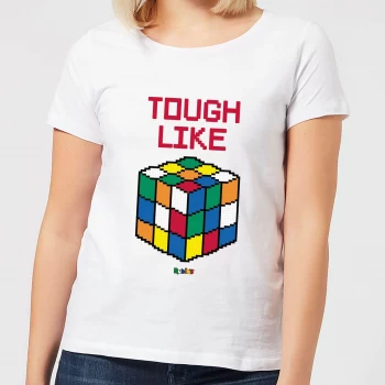 Image of Tough Like A Rubik's Cube Womens T-Shirt - White - XXL