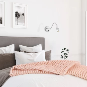 Image of Reading - 3248 Silver Wall Lamp