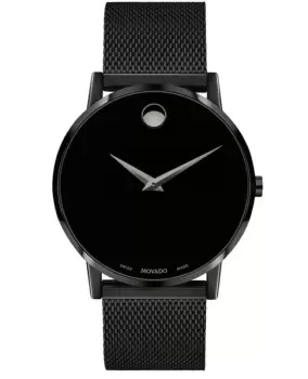 image of Movado Classic Black Dial Mens Watch 0607395 0607395