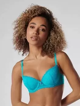 Image of Boux Avenue Piper Balconette Bra - Blue Size 32B, Women