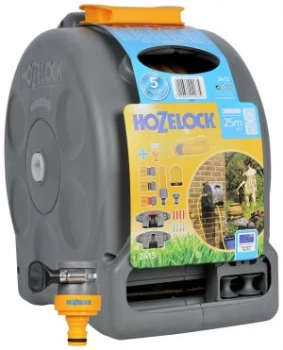 image of Hozelock Compact Enclosed 2 In 1 Hose Reel - 25m