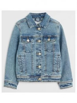 Image of Mango Girls Denim Jacket - Blue, Size 9 Years, Women