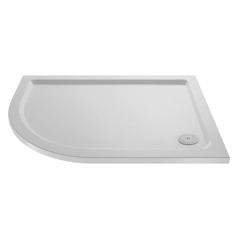 Image of Balterley Premium Slip Resistant Shower Tray - Left Hand Offset Quadrant - 1200mm x 900mm - White White unisex