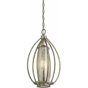 Image of Loops - 1 Bulb Ceiling Pendant Light Fitting Sterling Gold LED E27 60W Bulb
