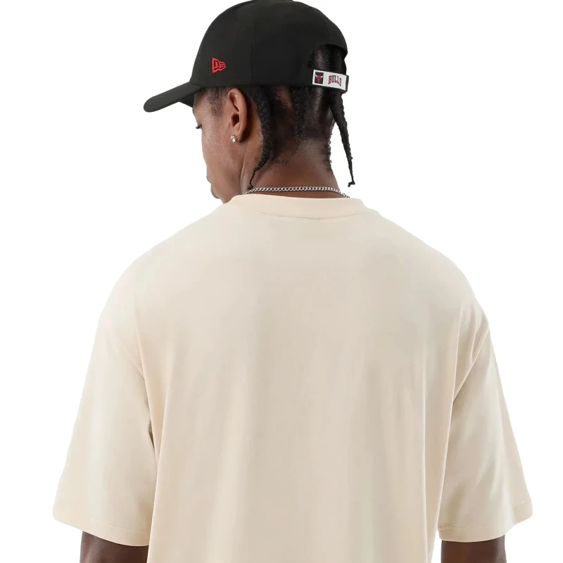 Image of new era Chicago Bulls T-Shirt New Era NBA Core Plus Beige Male L