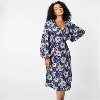 Image of Biba BIBA V Neck Panel Dress - seventies flora