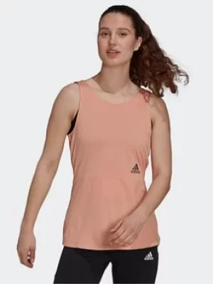 Image of adidas Aeroready You For You Rib Tank Top, Pink Size XS Women