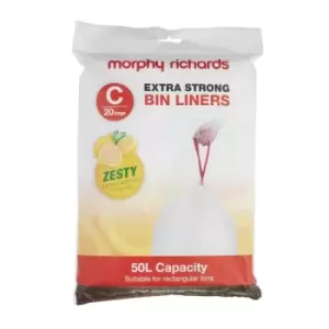 image of Morphy Richards Lemon Scented 50L Bin Liners