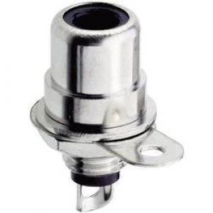 Image of RCA connector Socket vertical vertical Number of pins 2 Black Lumberg BTO 1