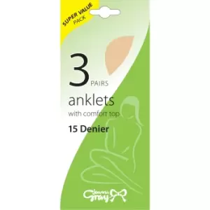 Image of Joanna Gray Womens/Ladies Anklets (3 Pairs) (One Size) (Black)
