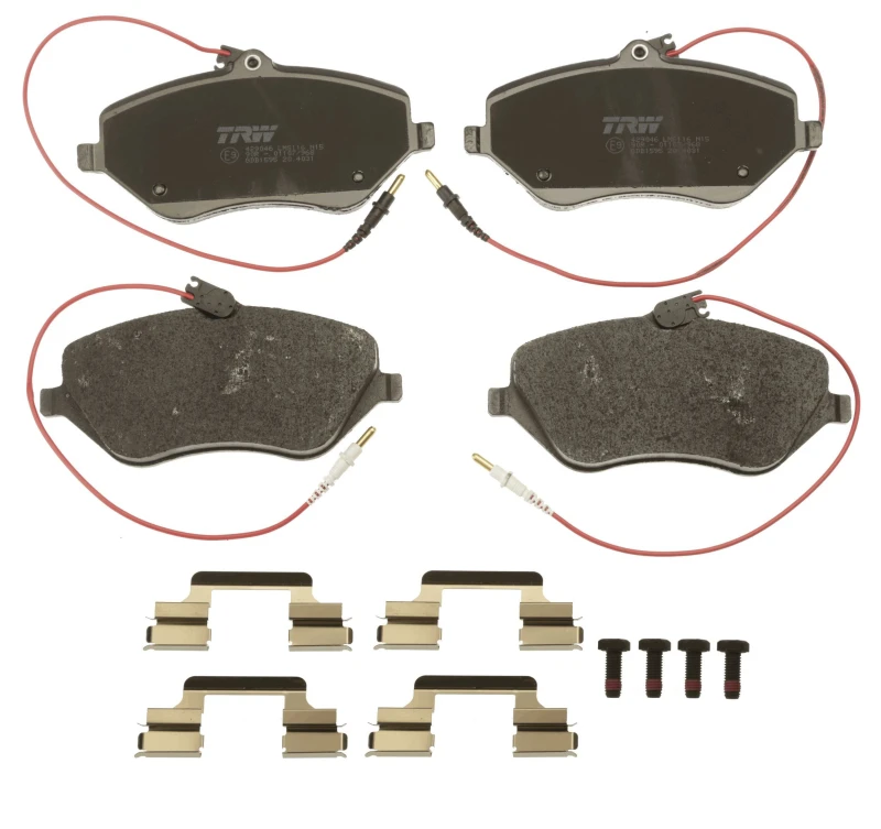 Image of TRW GDB1595 Brake pad set incl. wear warning contact, with accessories, with brake caliper screws Brake Pad Set,disc brake (402)