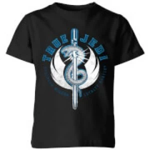 Image of Star Wars The Rise Of Skywalker True Jedi Kids T-Shirt - Black - 9-10 Years