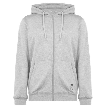 image of Karrimor Karrimor X OM Sustainable Ultra Soft Bamboo and Organic Cotton Zipped Fleece Hoodie - Grey Marl