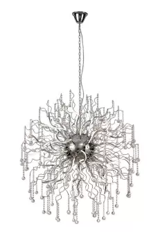 Image of Dimmable Ceiling Pendant, 40 x 3.4W LED, 3000K, 10500lm, Polished Chrome