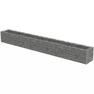 Image of Gabion Raised Bed Galvanised Steel 450x50x50cm Vidaxl Silver