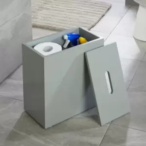 Image of Jasper Grey Gloss Bathroom Tidy with Removable Lid Green