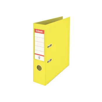 Image of Colour'Ice Lever Arch File A4, Polypropylene, 75MM, Yellow - Outer Carton of 10