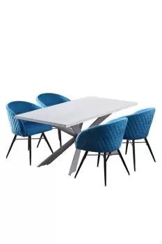 Image of 'Vittorio Duke' LUX Dining Set a Table and Chairs Set of 4