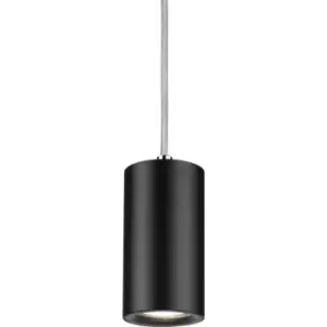 Image of Knightsbridge Dasan Single Short Fixed Round Pendant Black - DAA1FRB