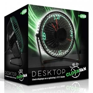 image of The Source Desktop LED Clock Fan