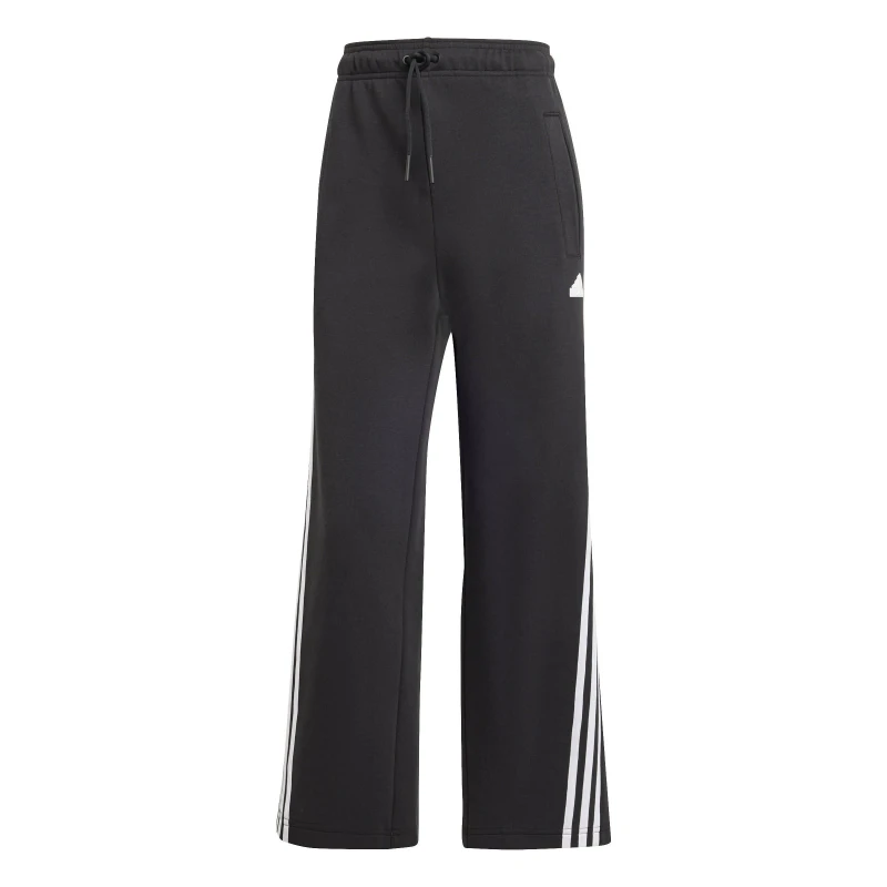 Image of Adidas SPORTSWEAR Future Icons 3-Stripes Straight Trousers in Cotton Mix Black Women S;M;XL
