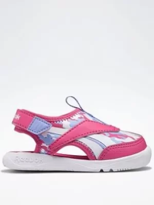 Image of Reebok Weebok Onyx Coast Sandals, Blue/White, Size 3.5 Younger