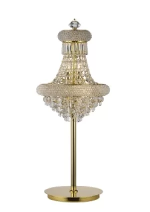 Image of Alexandra Table Lamp 5 Light French Gold, Crystal