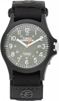 Image of Timex Mens Black Fabric Strap Watch