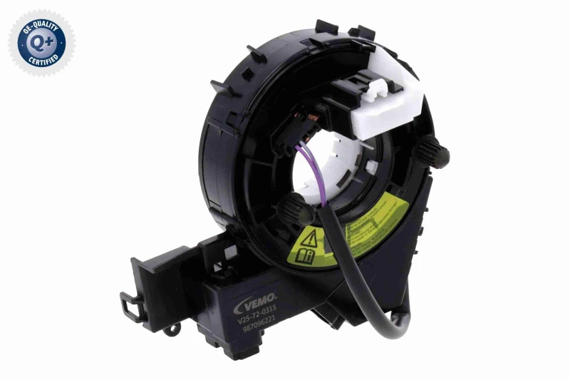 Image of Clock spring for steering wheel VEMO V25-72-0315