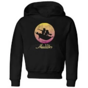 Image of Disney Aladdin Flying Sunset Kids Hoodie - Black - 11-12 Years
