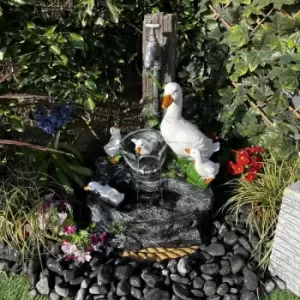 image of Tranquility Water Features - Duck Family Animal Mains Powered Water Feature