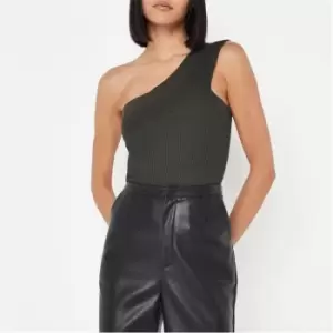 image of Missguided Asymetric Bodysuit - Green