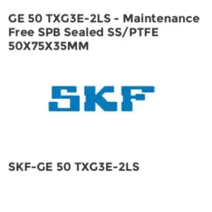 image of GE 50 TXG3E-2LS - Maintenance Free SPB Sealed SS/PTFE 50X75X35MM