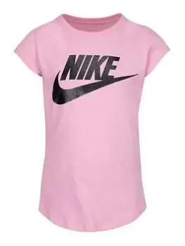 Image of Nike Younger Girls Futura Ss Tee, Pink, Size 4-5 Years, Women