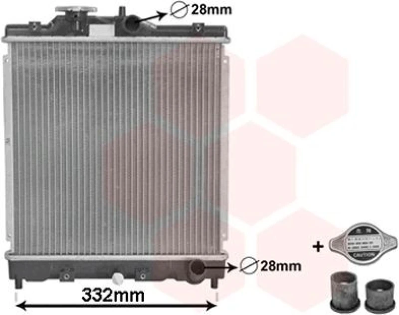 Image of VAN WEZEL Engine radiator VAN WEZEL 25002031