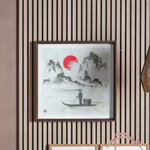 Image of Catch Of The Day Framed Art Grey/Red