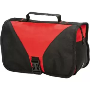 image of Bristol Folding Travel Toiletry Bag - 4 Litres (One Size) (Red/Black) - Shugon