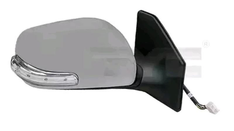 Image of TYC 336-0078 Wing mirror Left, Heatable, primed Outside Mirror (50)