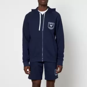 Image of Emporio Armani Mens Iconic Terry Hoodie - Marine - M